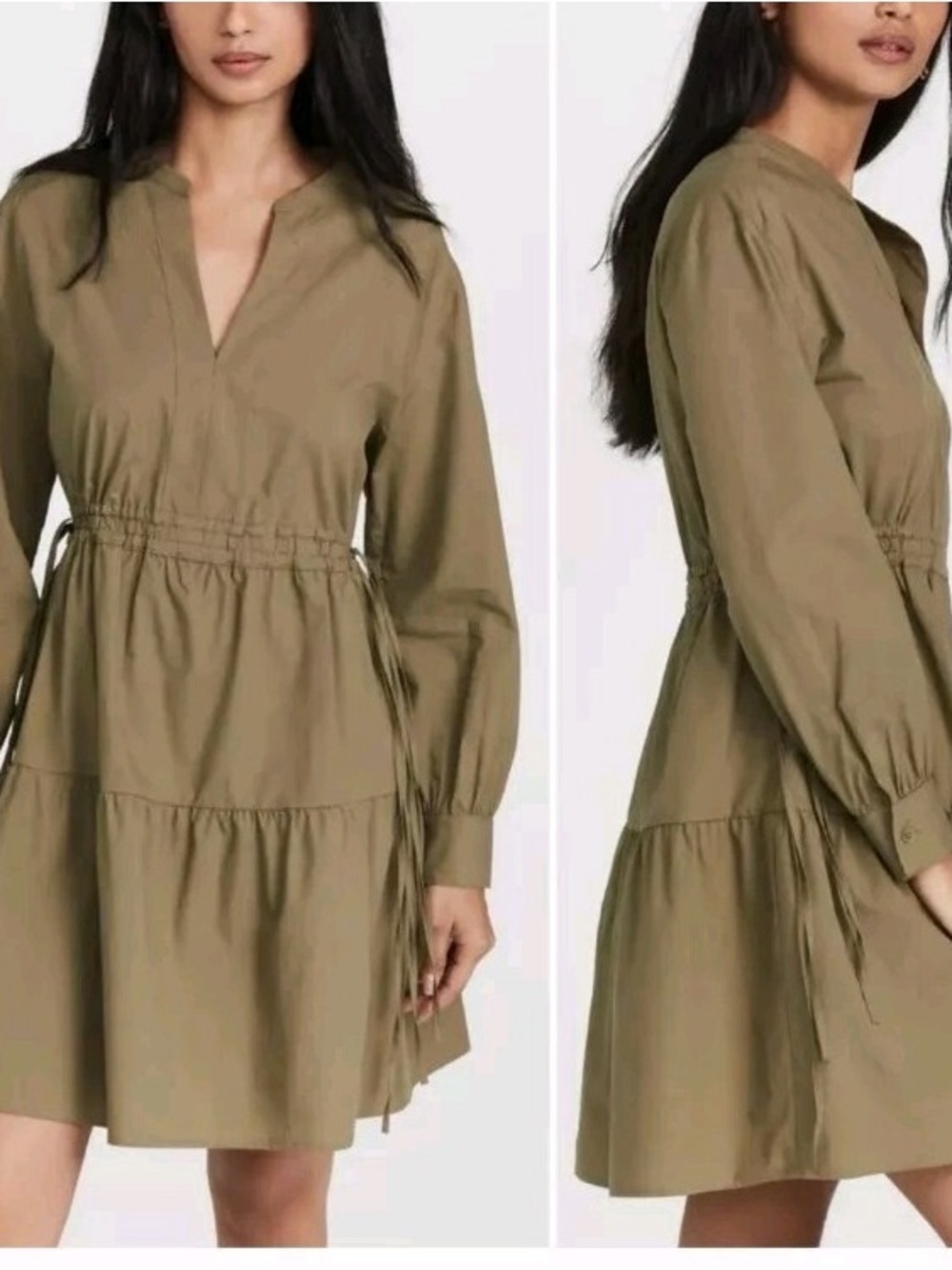Rails Ivy Moss Green Tiered Dress